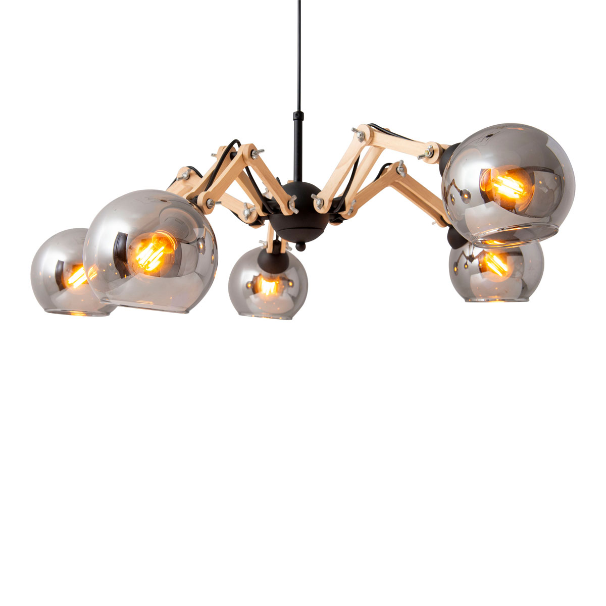 näve  Pendelleuchte Soito schwarz Glas 5er Bild 4