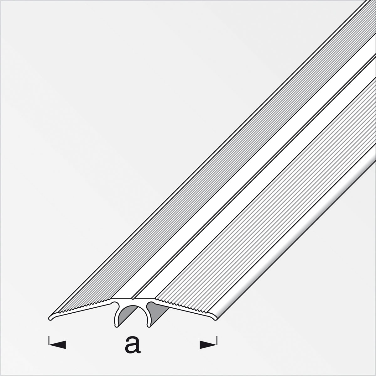 Alfer Übergangsprofil Clipstech 46 mm 2m silber Bild 2