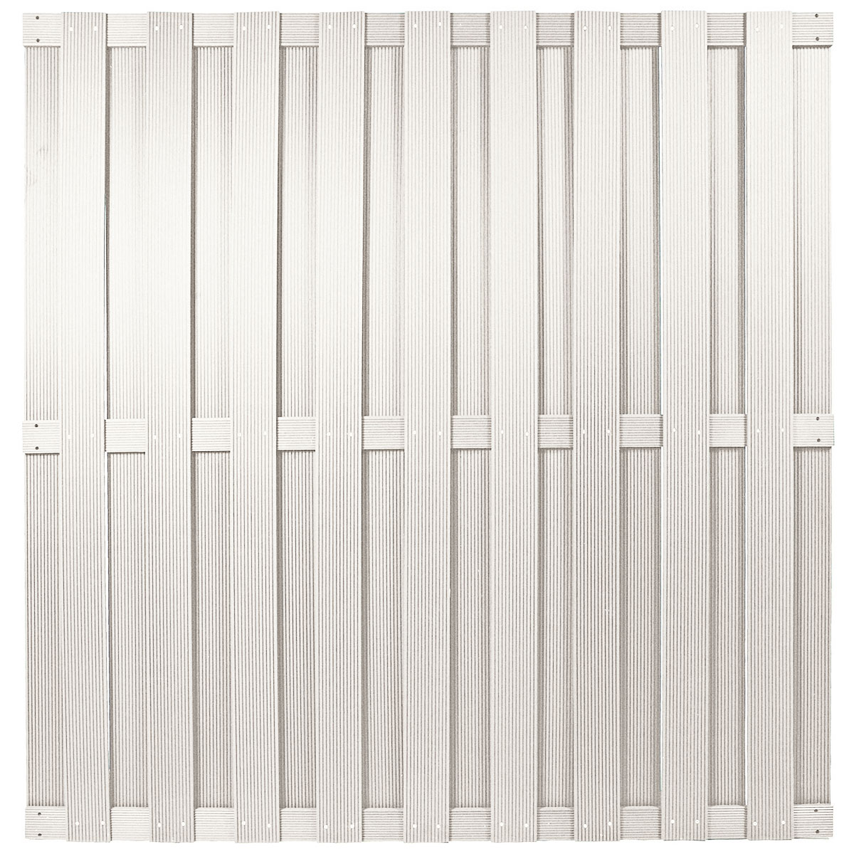 Sichtschutzzaun SHANGHAI silbergrau 180 x 180 cm WPC