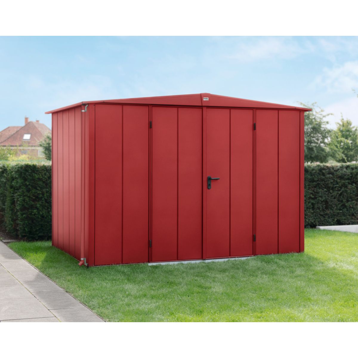 EcoStar  Gerätehaus Elegant-STyp 3RAL3004 2 flg Bild 1