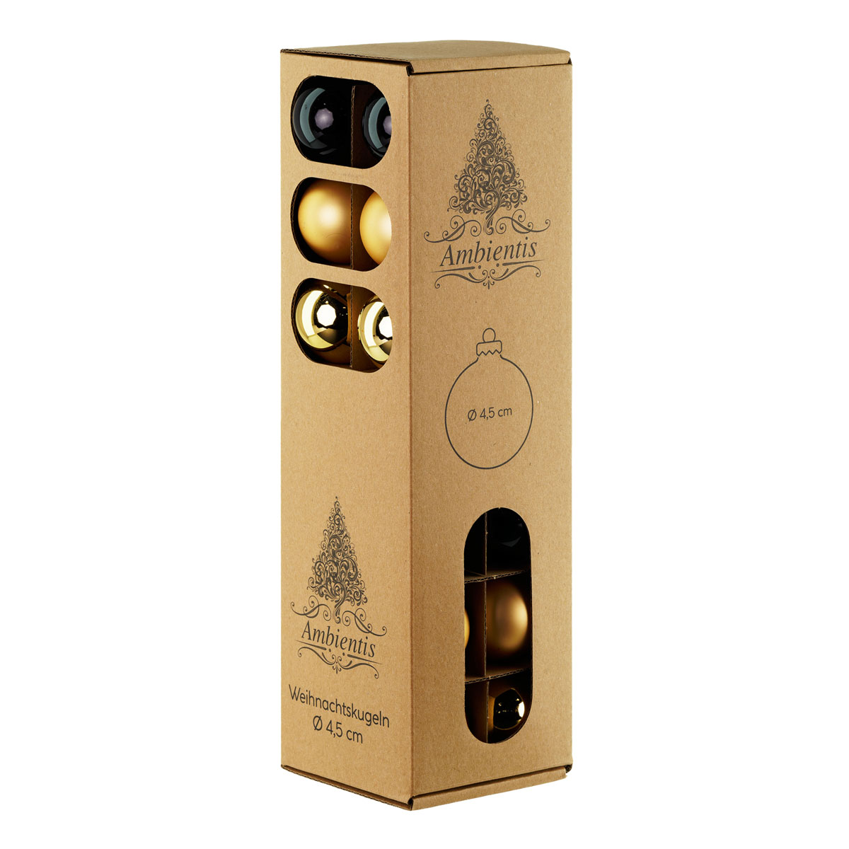 Ambientis Glaskugeln 4,5 cm schwarz gold Mix Bild 3