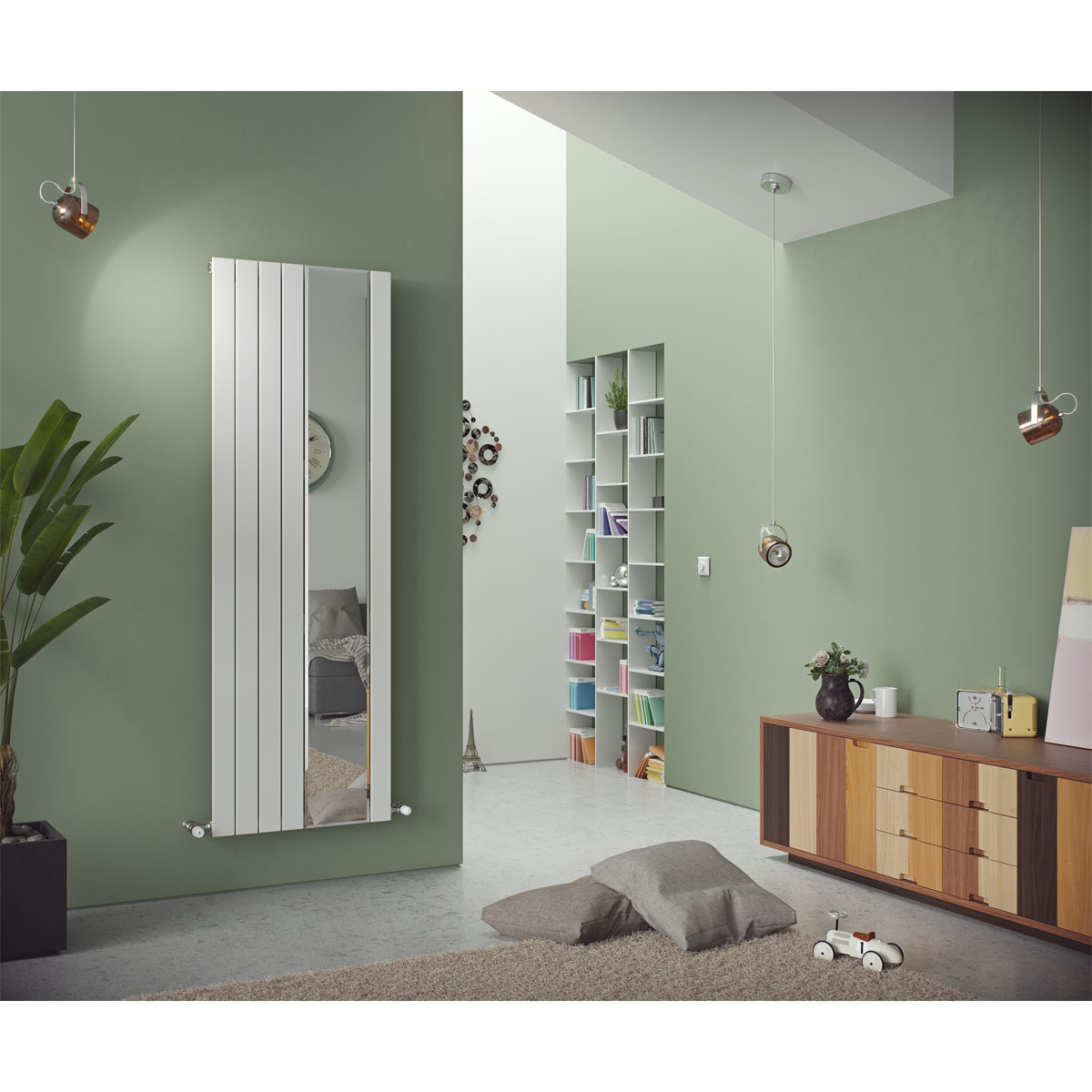 Ximax  Raumheizkörper P1 Spiegel 1800 x 595 mm 848 Watt Weiß