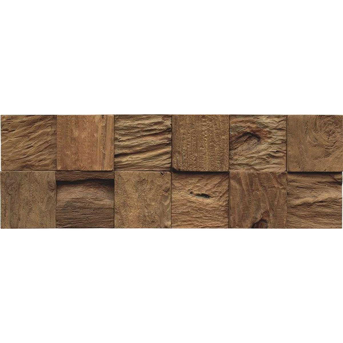 Indo Wandverkleidung Teak Classic Cube Natur Bal 10er-Set Bild 2