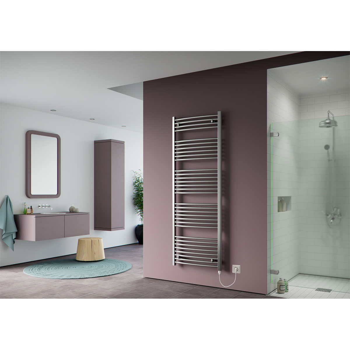 Ximax  Elektrischer Handtuchwärmer C2 1264 x 600 mm 300 Watt Typ 1 Chrom