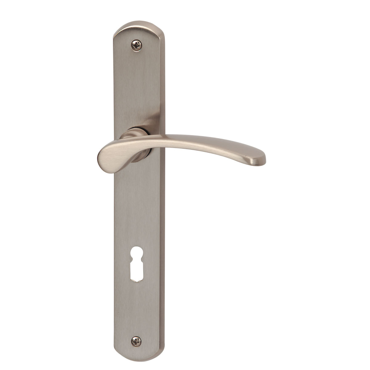 Alpertec Langschildgarnitur Amos-LS satiniert ohne Feder