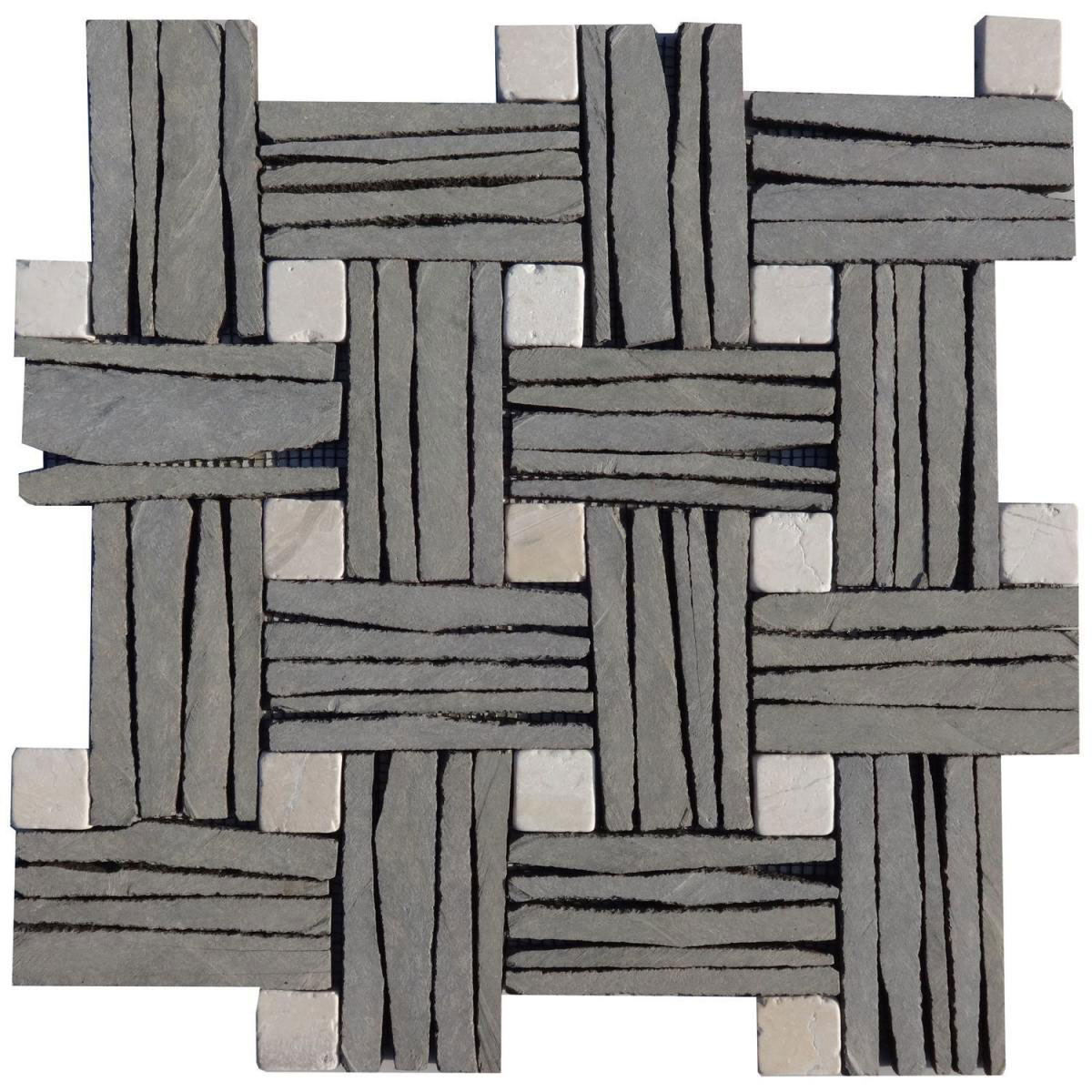 Mosaik Marmormatte Beige Schiefer 30 x 30 cm