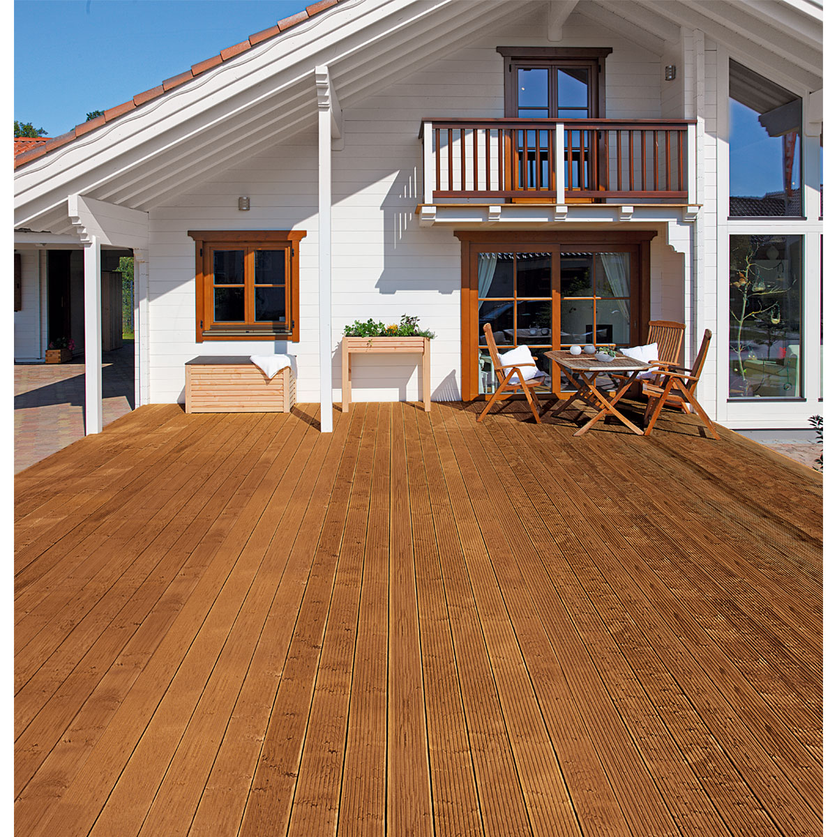Rettenmeier Terrassendiele Kiefer/Teak 300 x 14,5 x 2,8 cm Bild 5