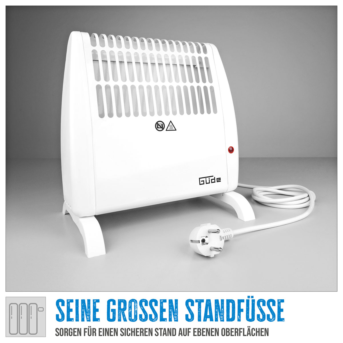 Elektro-Heizgebläse weiß 31 x 13 x 28 cm Bild 4
