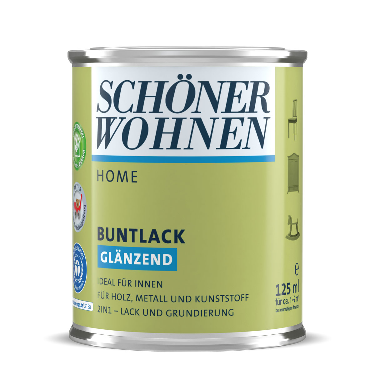 Schöner Wohnen Farbe Buntlack Home Bordeauxviolett glänzend 125 ml