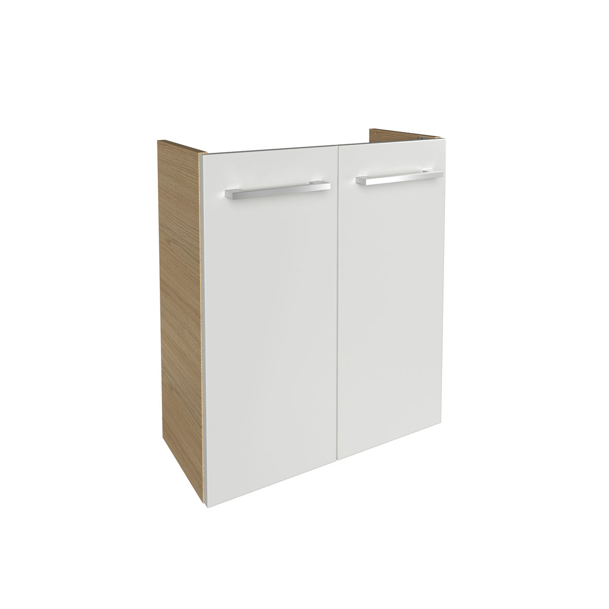 Fackelmann Gäste-WC Waschtischunterschrank SBC 520 x 600 x 243 mm Sandeiche/Weiß
