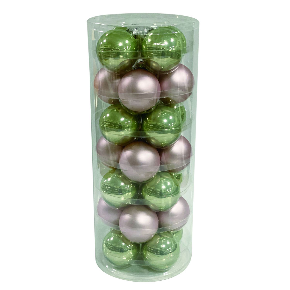 Ambientis Glaskugeln 6 cm Rosa-Mint-Mix 28 Stk.