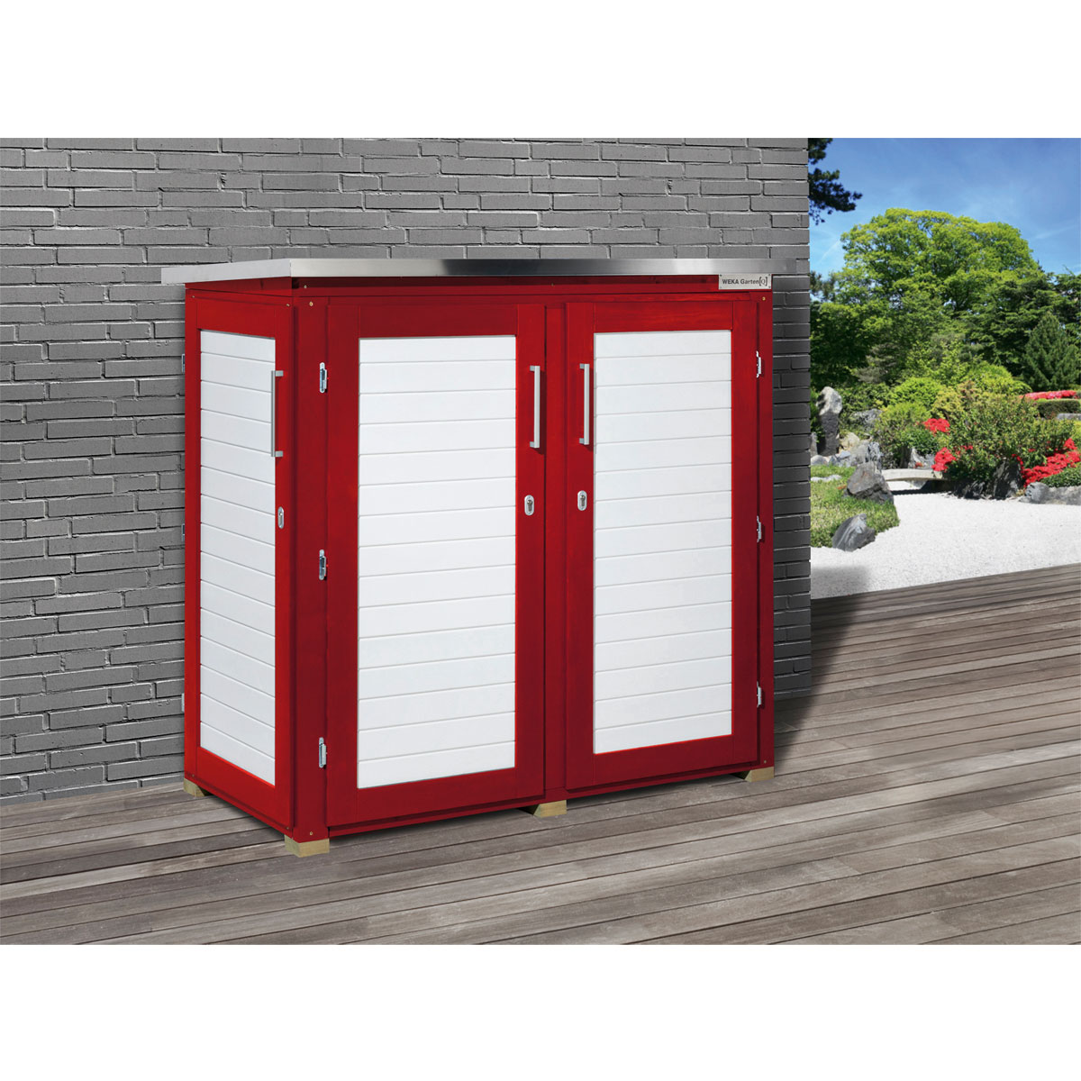 Weka Gartentruhe Q rot 160 x 80 cm