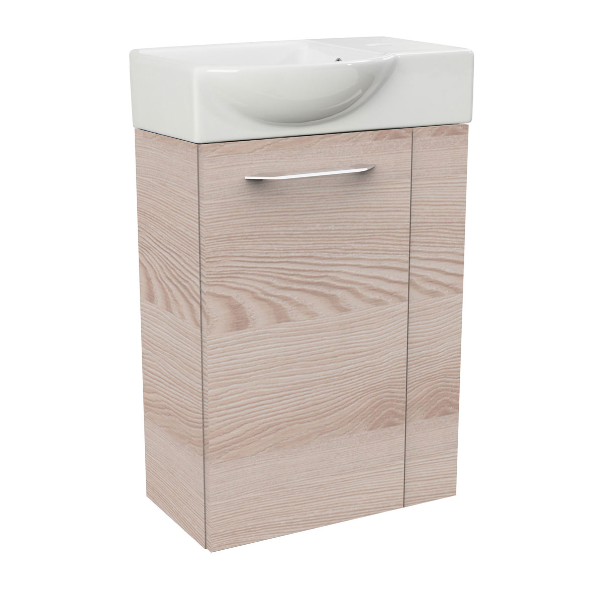Fackelmann  Gäste-WC Waschtischunterschrank links SBC 440 x 600 x 243 mm Alaska-Esche Bild 2