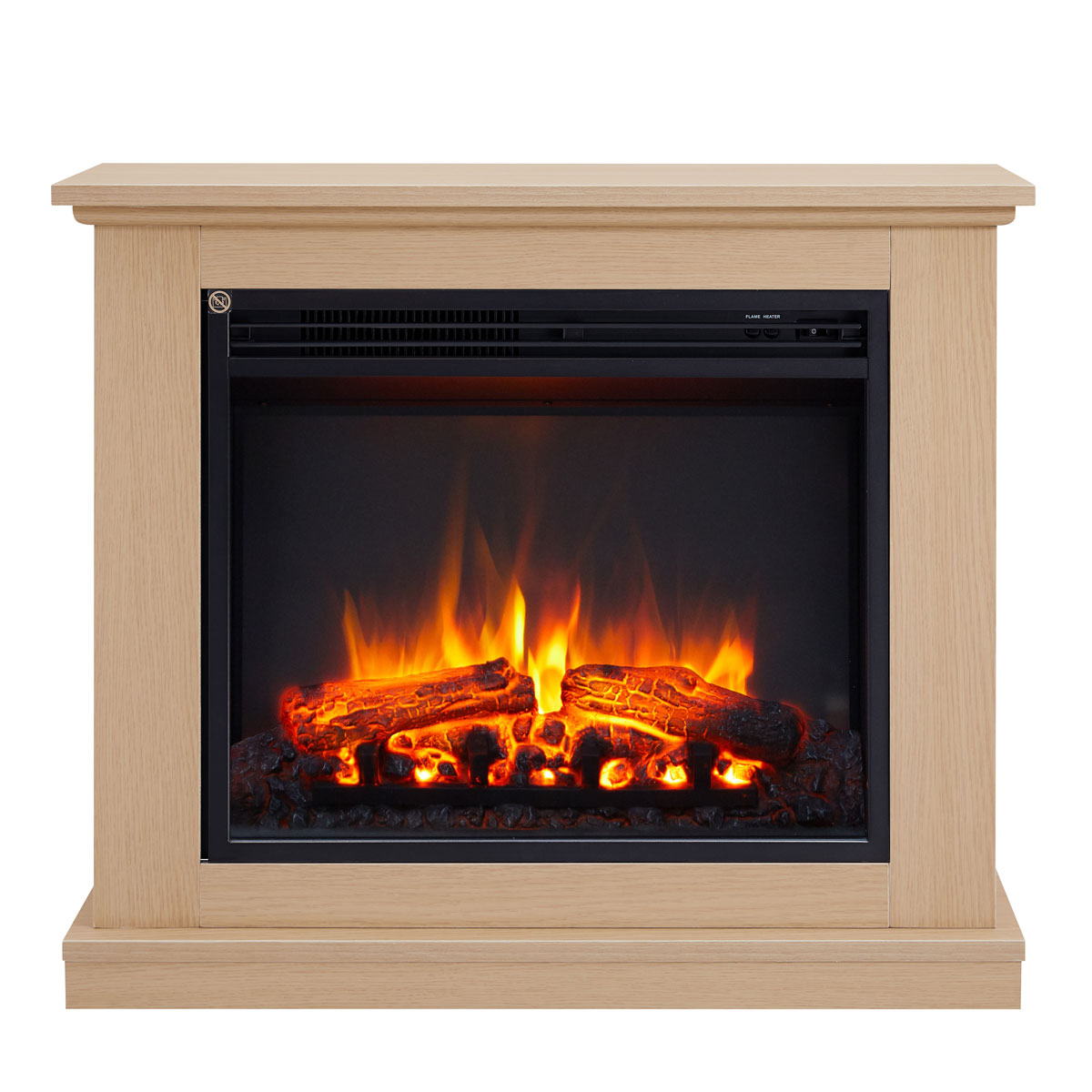 CrownFlame Elektrokamin „Phanos“ 69,3x82,4x27,9 cm, Hellbraun