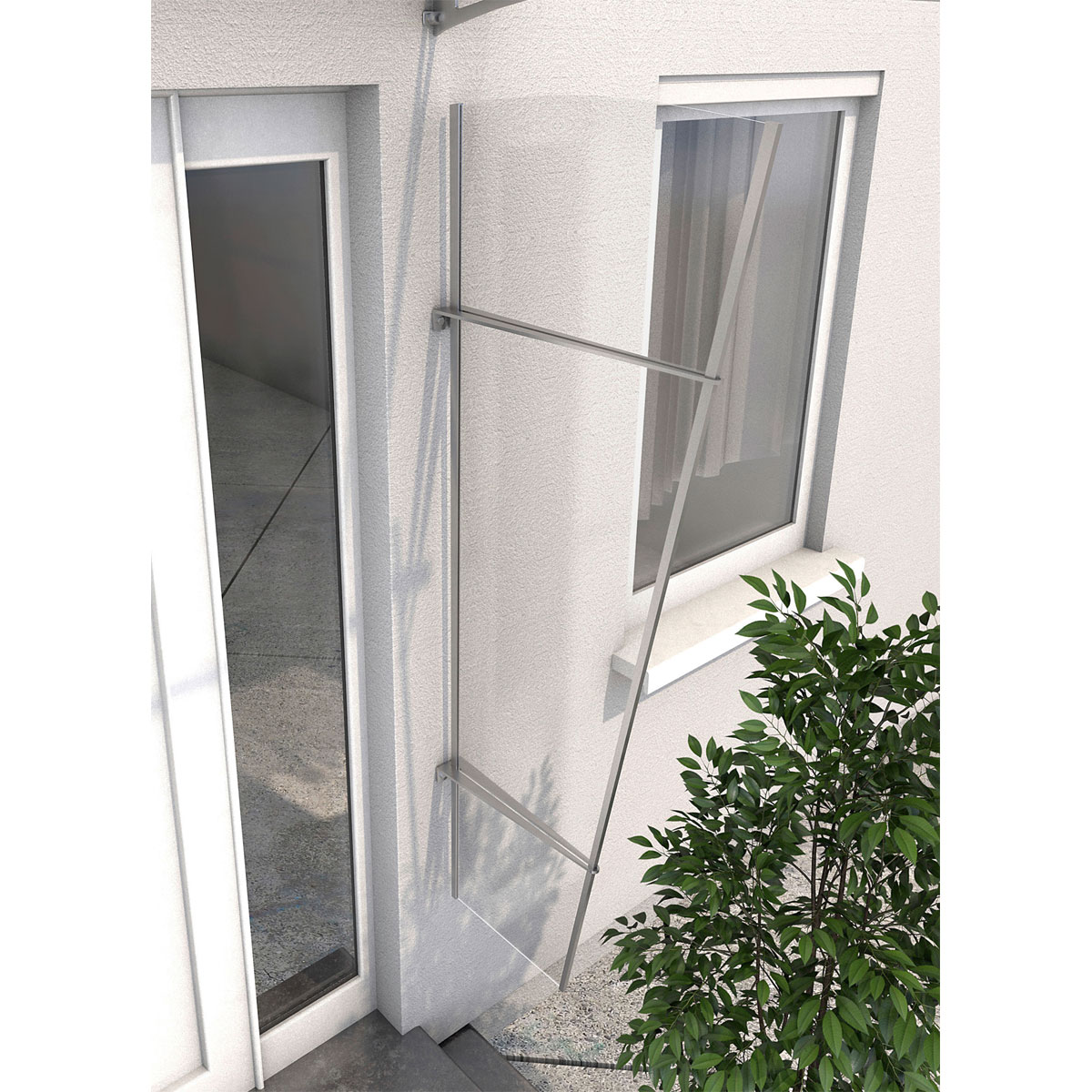 Durabil Seitenblende PT/L Edelstahl Acrylglas klar 4 mm 32 x 62 x 167 cm Bild 2