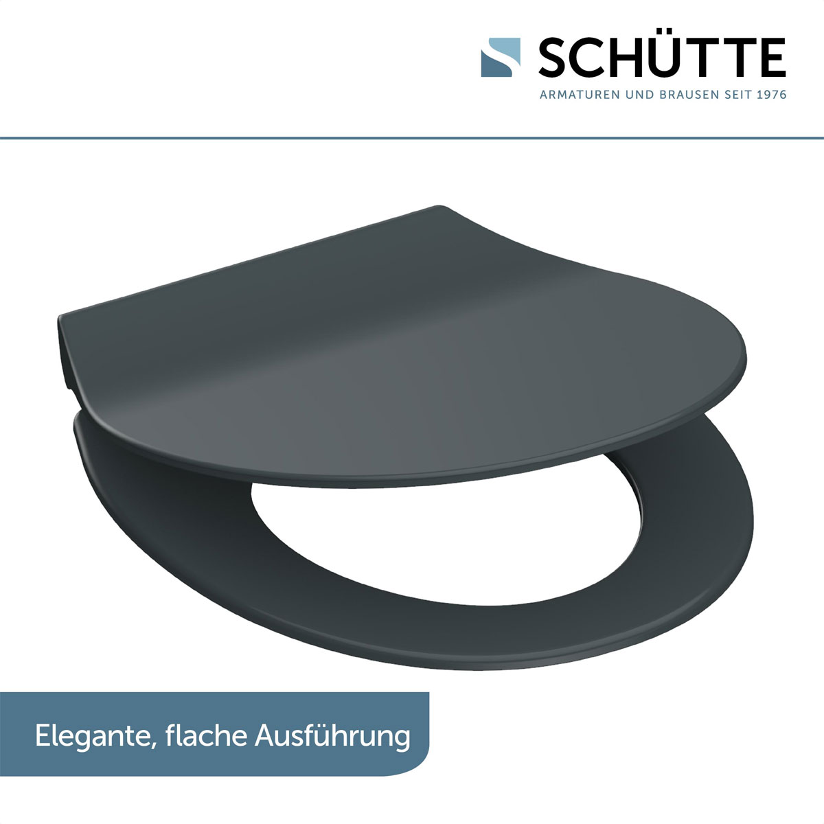 Schütte Duroplast WC-Sitz SLIM ANTHRAZIT mit Absenkautomatik und Schnellverschluss Bild 2