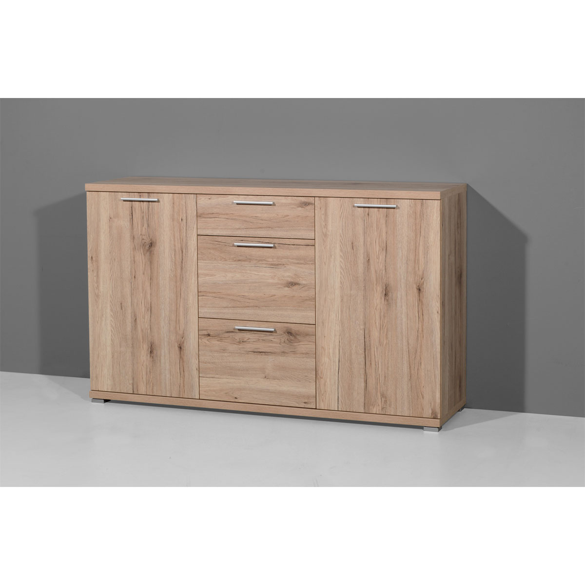 Sideboard 144 x 88 x 40 cm Sanremo-Eiche-Nachbildung Bild 2