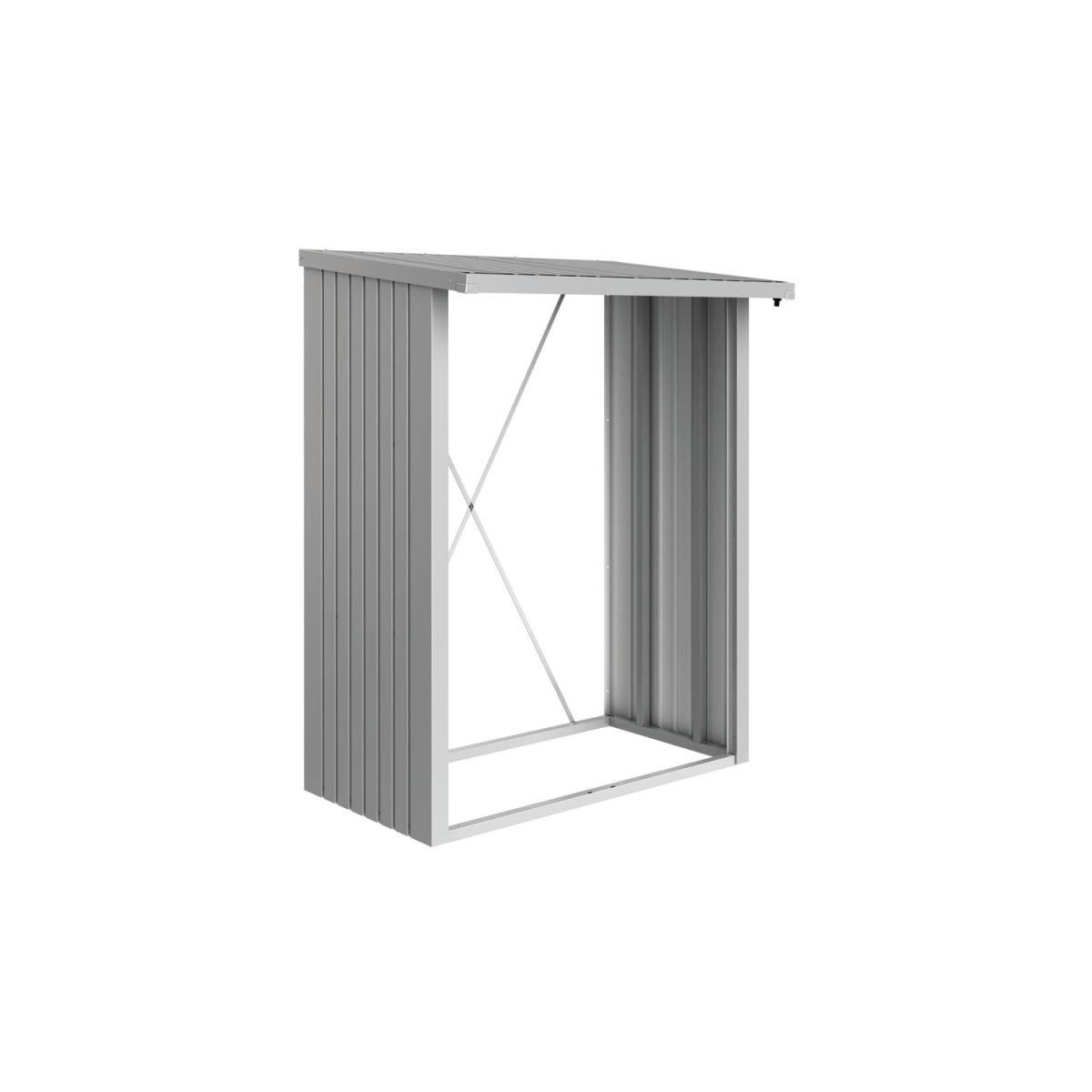 Biohort Brennholzunterstand WoodStock 150 silber-metallic