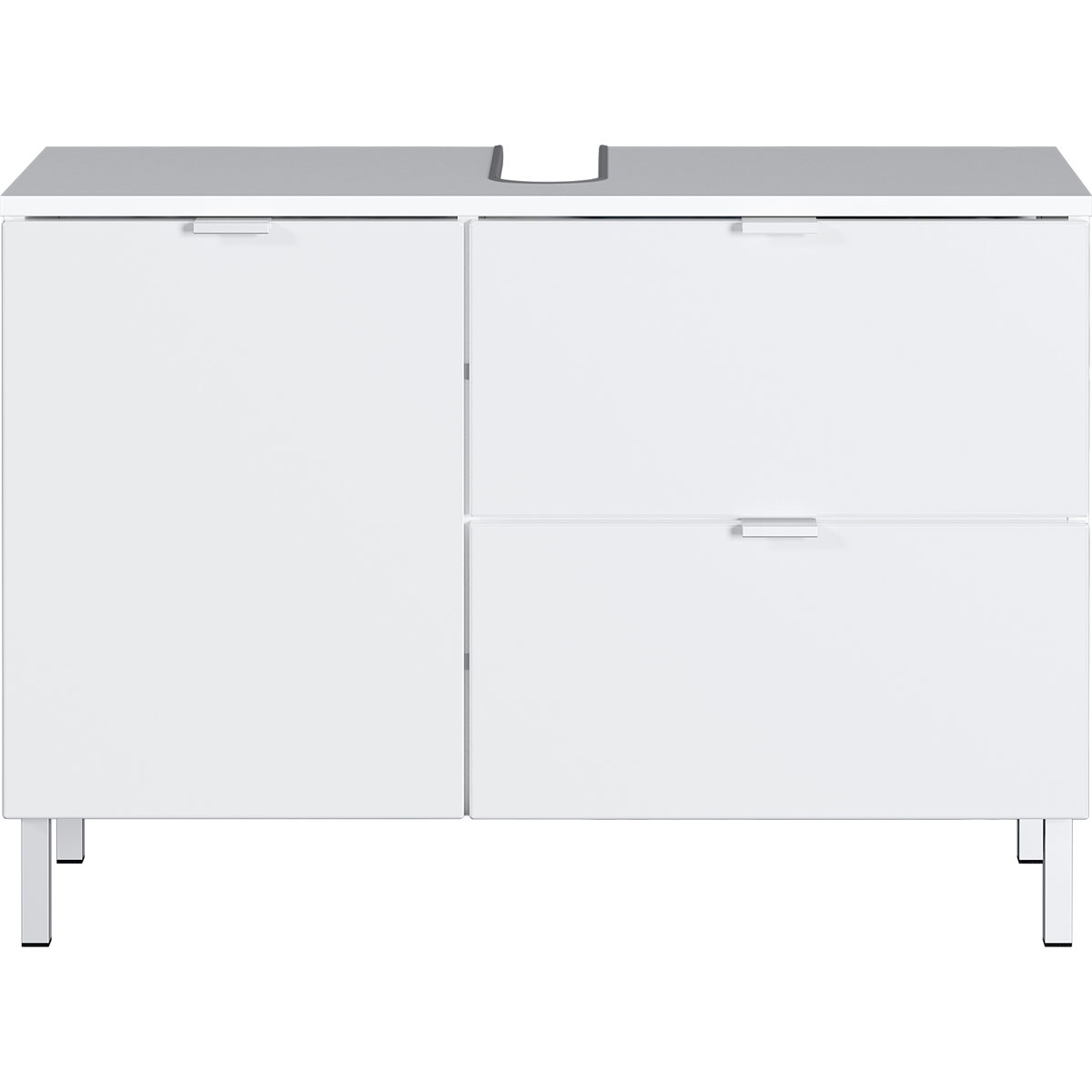 Waschbeckenunterschrank Maureen 1 Schubkasten 80 x 56 x 34 cm weiß