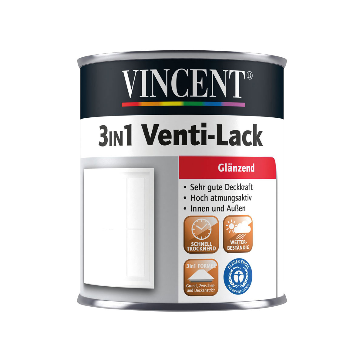 Vincent 3in1 Venti-Lack glänzend 750 ml Vincent 3in1 Venti-Lack glänzend 750 ml
