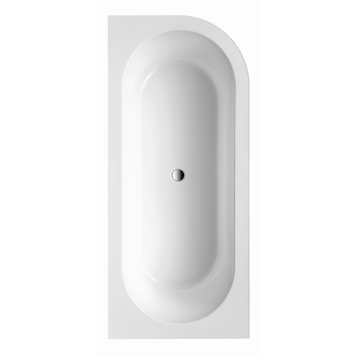 Ottofond Badewanne Modena Corner 178 x 78 cm schwarz/weiß Ausführung Modell A