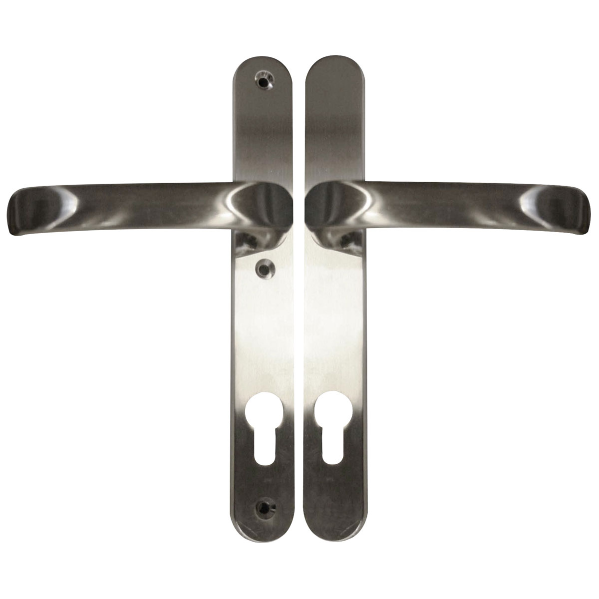 Alpertec Schmalrahmengarnitur Schmalrahmen-LS edelstahlfärbig rechts/links