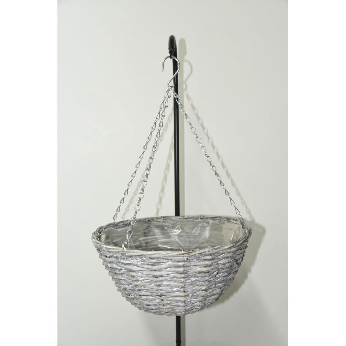 Haveson Lotus Hängeampel Weide hellgrau