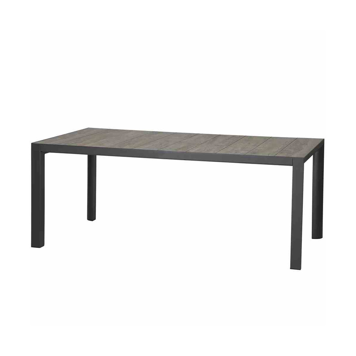 Siena Garden Dining Tisch Silva 180 x 100 x 74 cm matt anthrazit/washed grey