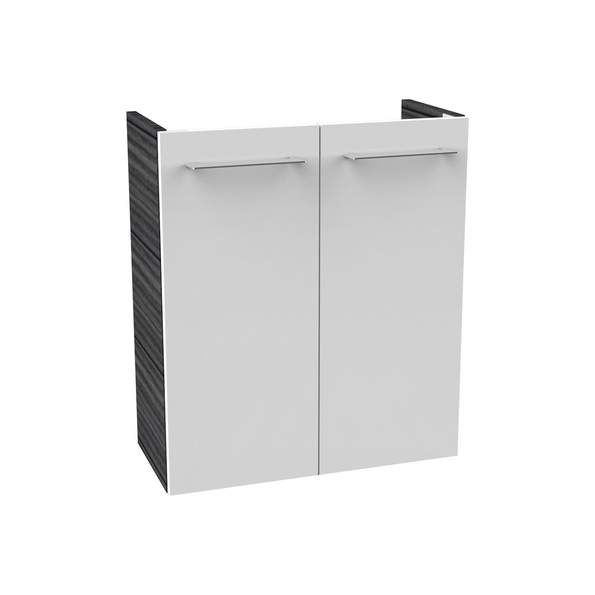 Fackelmann Gäste-WC Waschtischunterschrank SBC 520 x 600 x 243 mm DarkOak/Weiß
