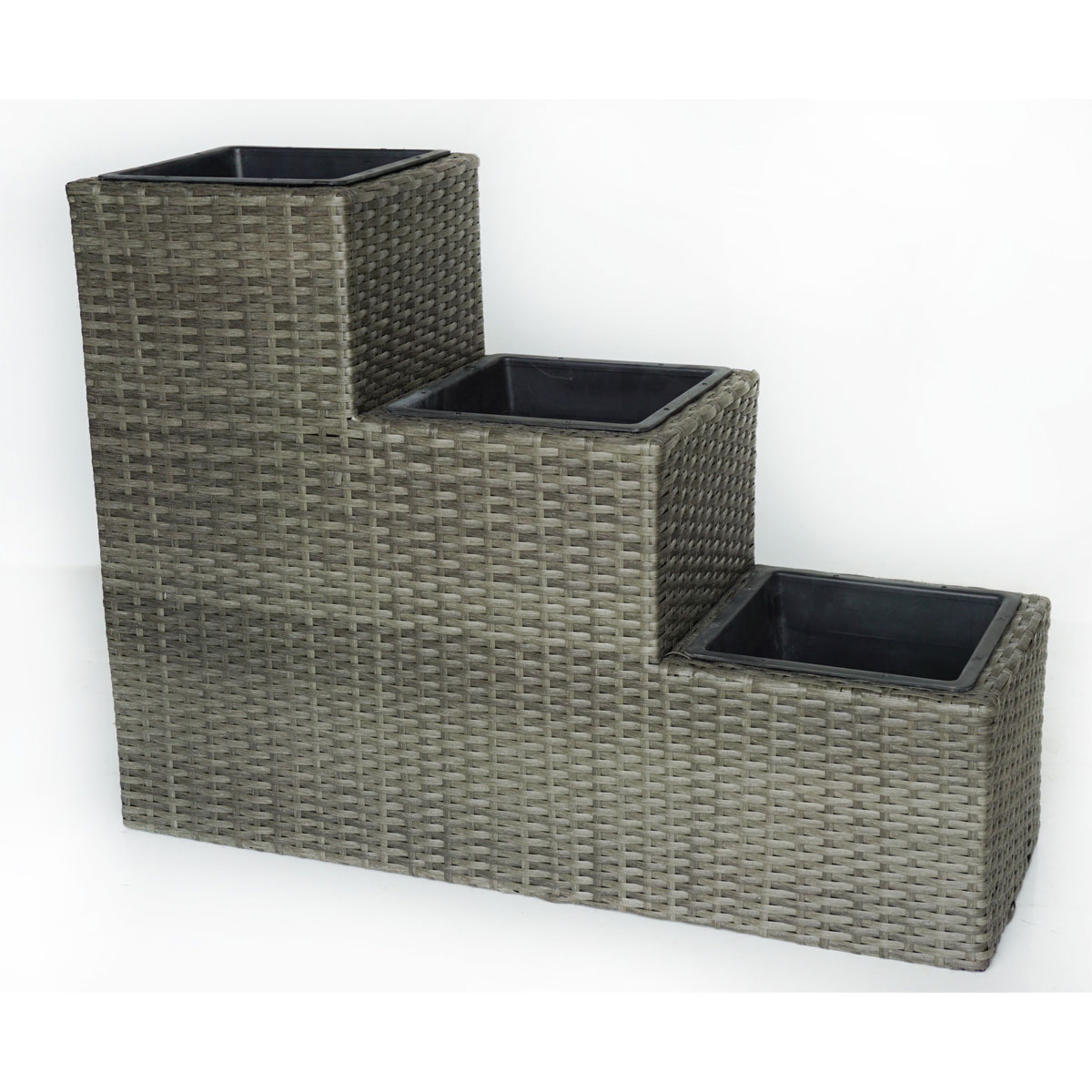 Haveson 3er-Blumentreppe Lotus 84 x 62 x 28 cm grau Haveson 3er-Blumentreppe Lotus 84 x 62 x 28 cm grau