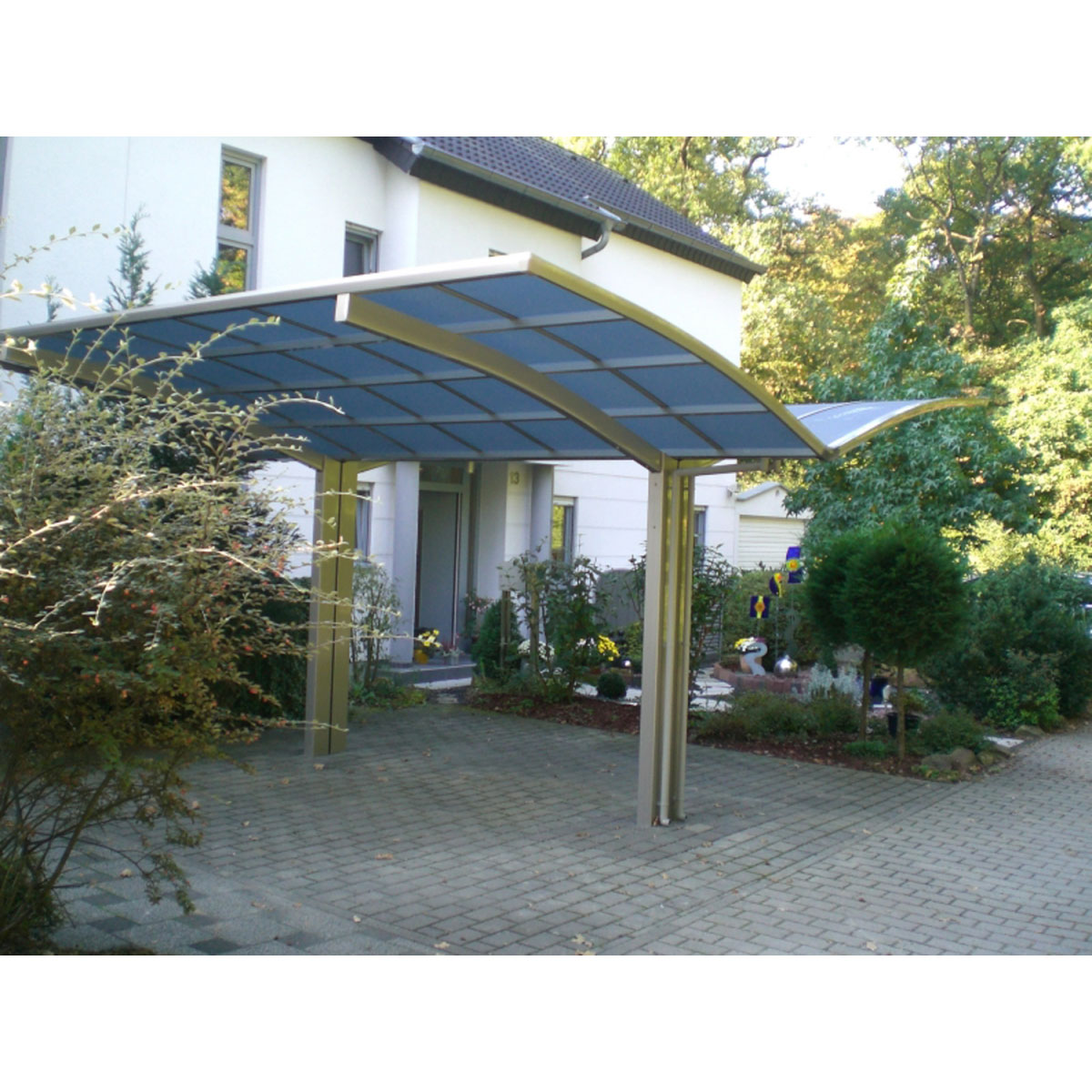 Ximax Carport Alu Portoforte 80 Y-Ausführung Mattbraun Bild 4