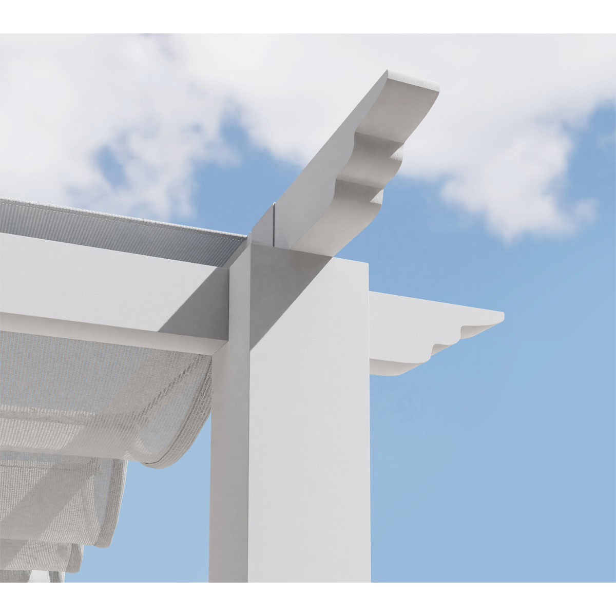 Paragon Outdoor Outdoor Pergola Florida 1111 350x350x235cm Weiß Bild 6