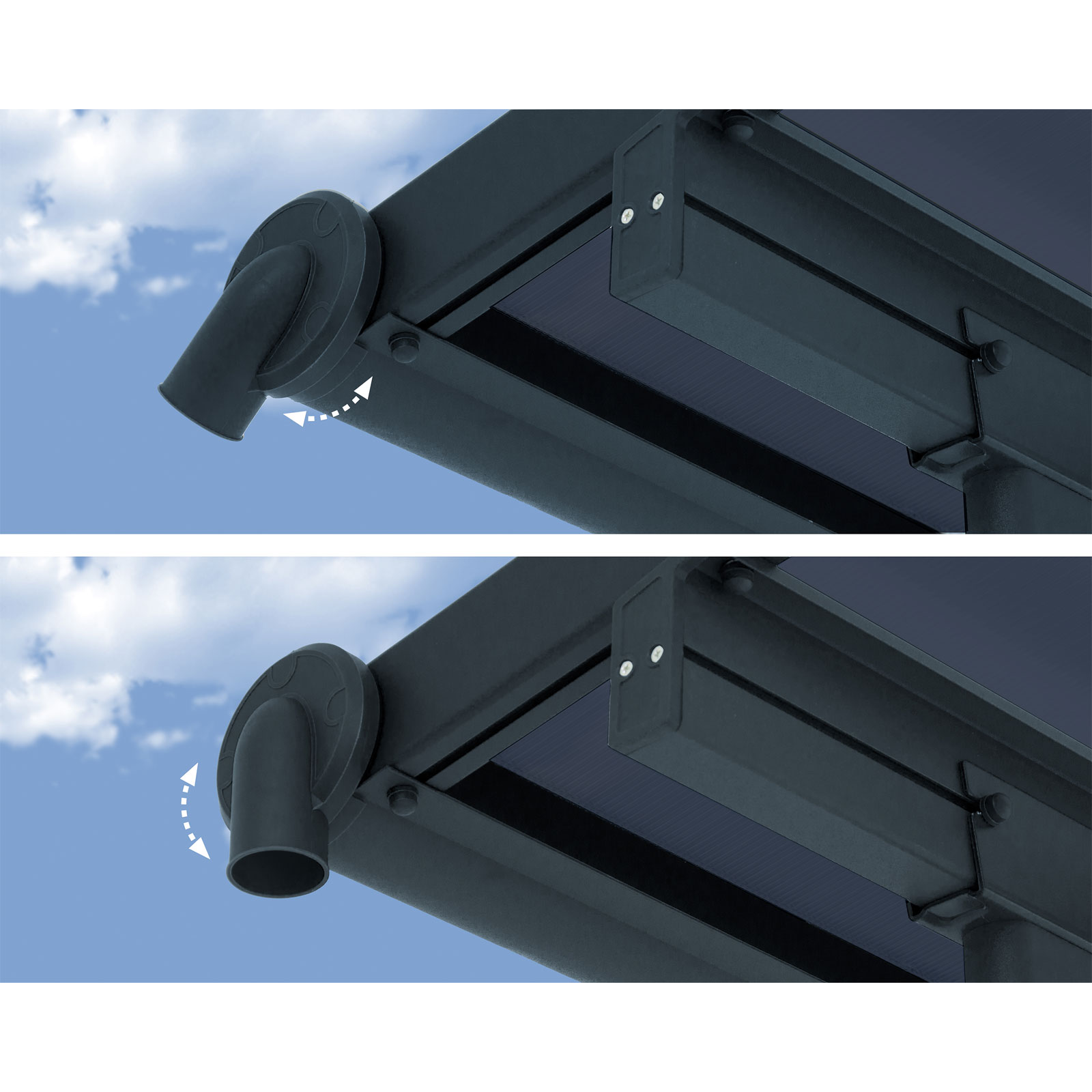 Palram Canopia Capri Alu Terrassenüberdachung Polycarbonat 3x9,7 m grau Bild 6