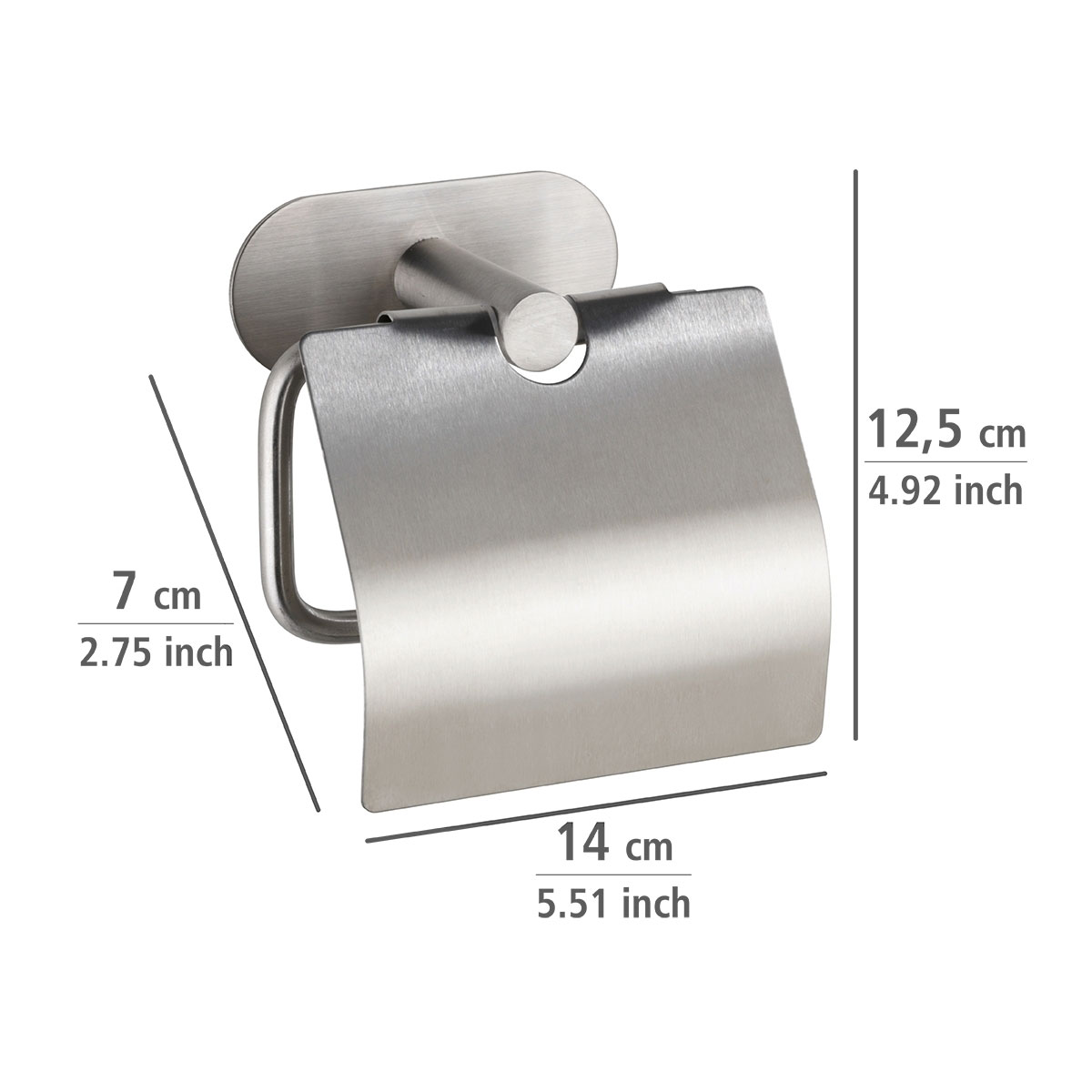 Wenko Turbo-Loc Toilettenpapierhalter Orea mit Deckel Bild 4