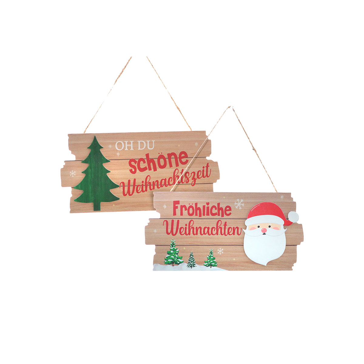 Schild sortiert natur/rot/grün MDF Breite 30 cm xHöhe 15 cm