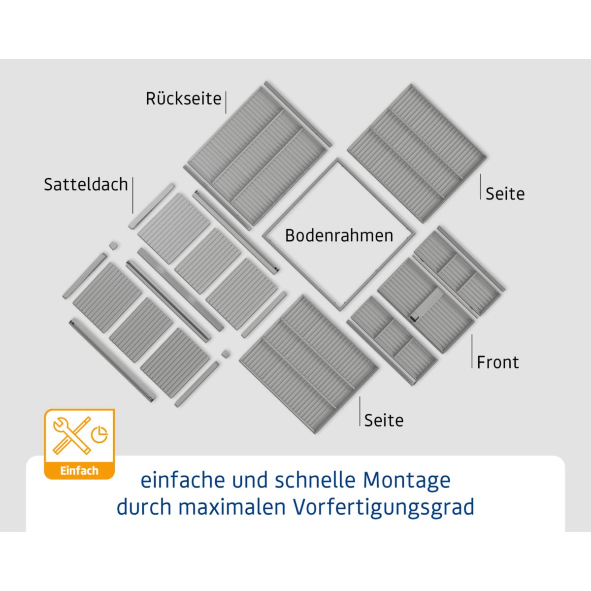 EcoStar  Gerätehaus Trend-STyp 3RAL9007 2 flg Bild 9