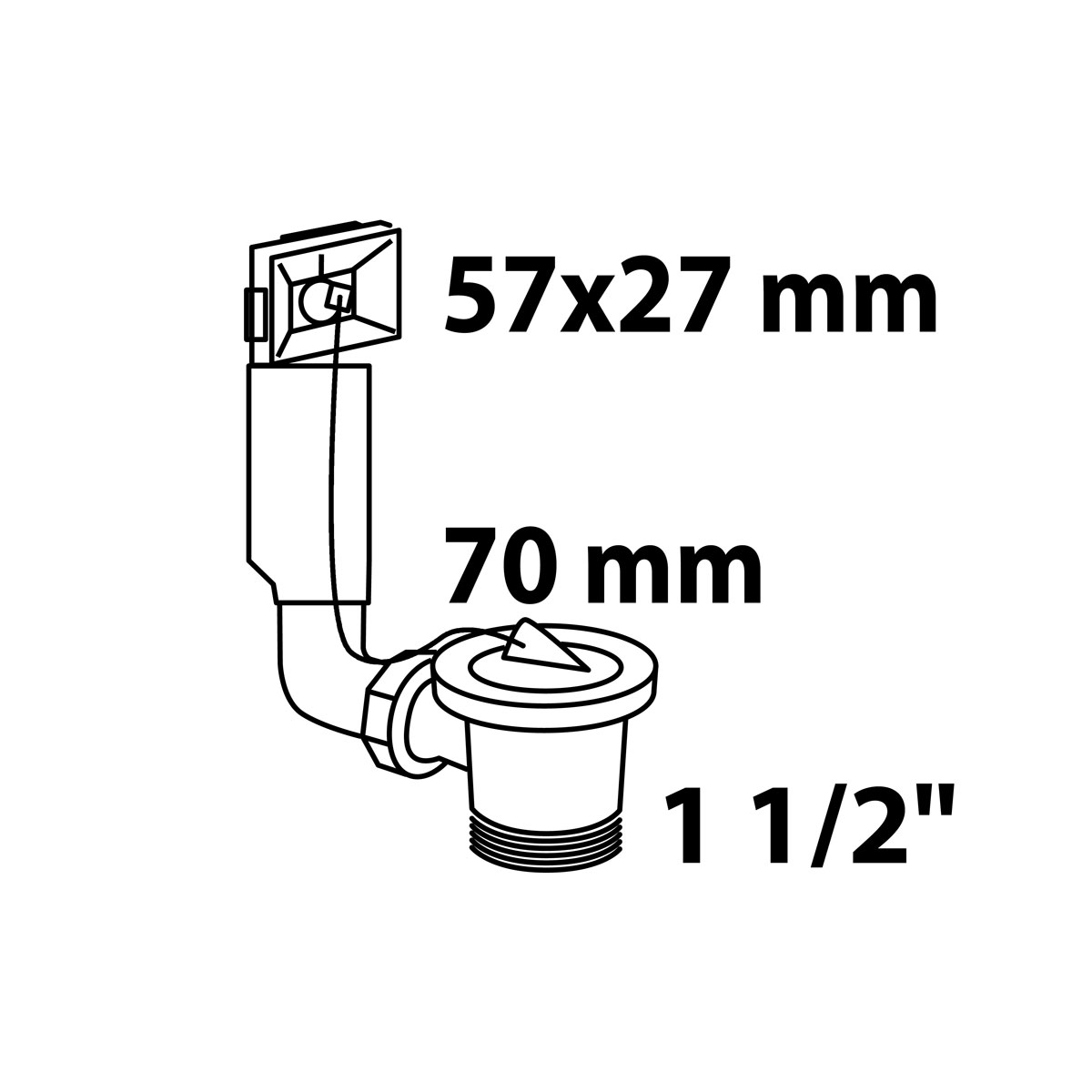 Kirchhoff Ab- und Überlaufgarnitur ECO-SAVE KS 1 1/2" AG x Durchmesser 70 mm höhenverstellbar Bild 3