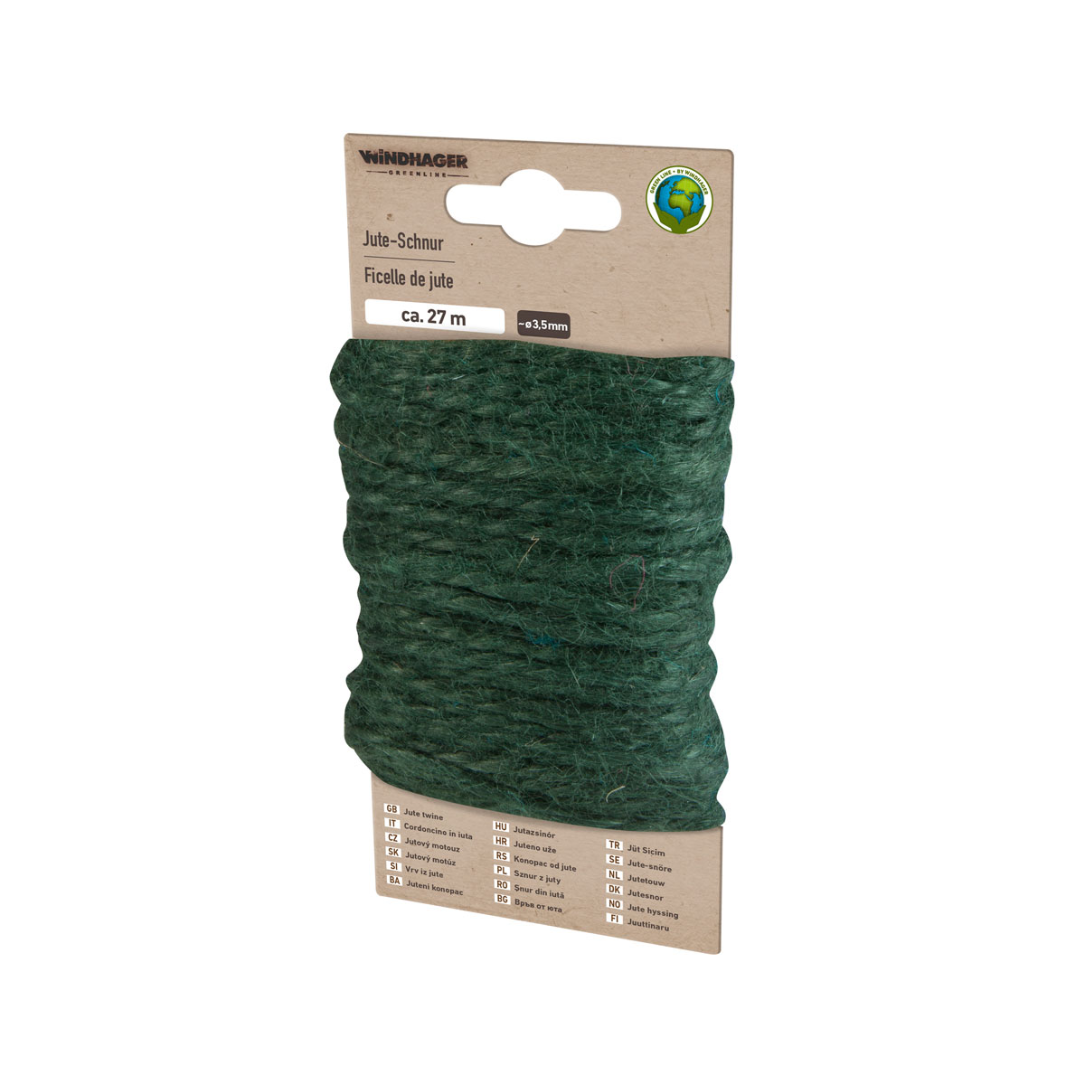 Windhager Jute-Schnur 27m grün