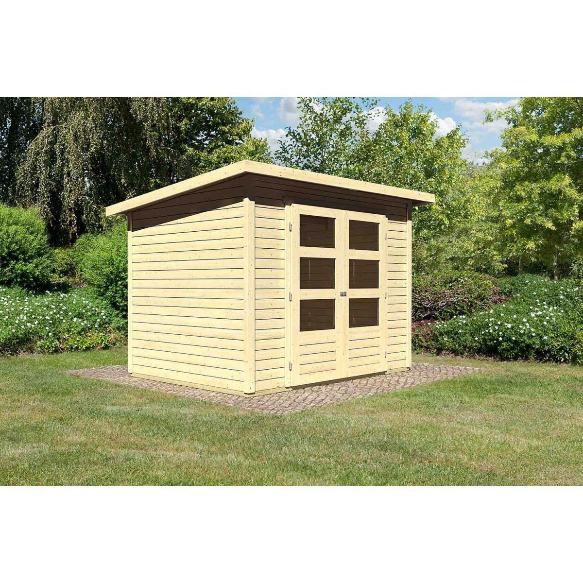 Karibu Gartenhaus Stockach 3 naturbelassen