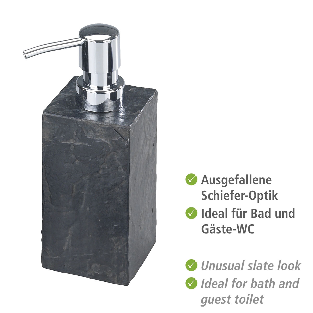 Wenko Seifenspender Slate Rock ca 250 ml Bild 2