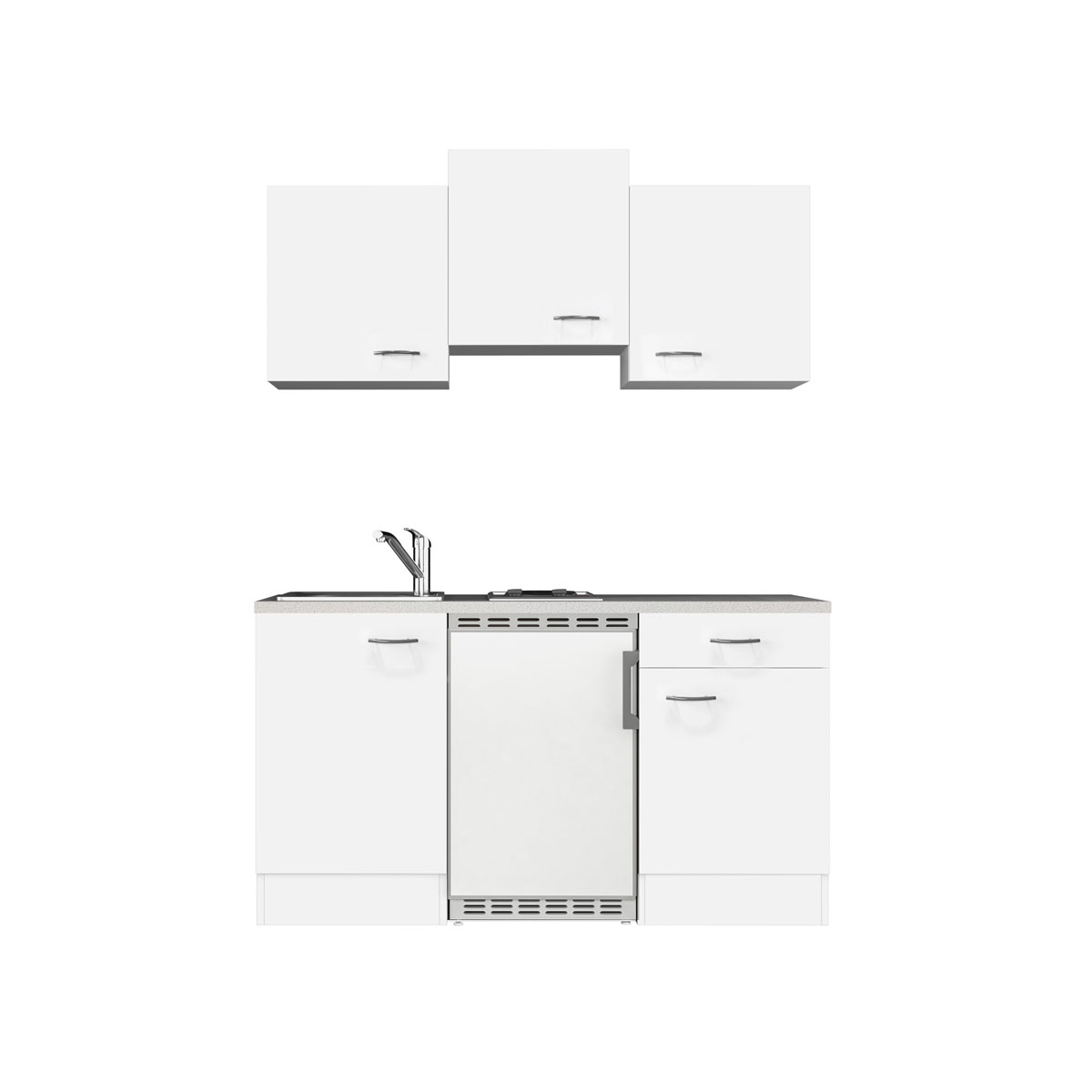 Flex-Well Singleküche „WITO 1001-000“, 150,5x60 cm, weiß