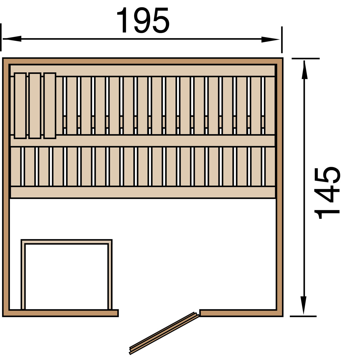 Weka Design-Sauna „Kemi 3“, GT Bild 3