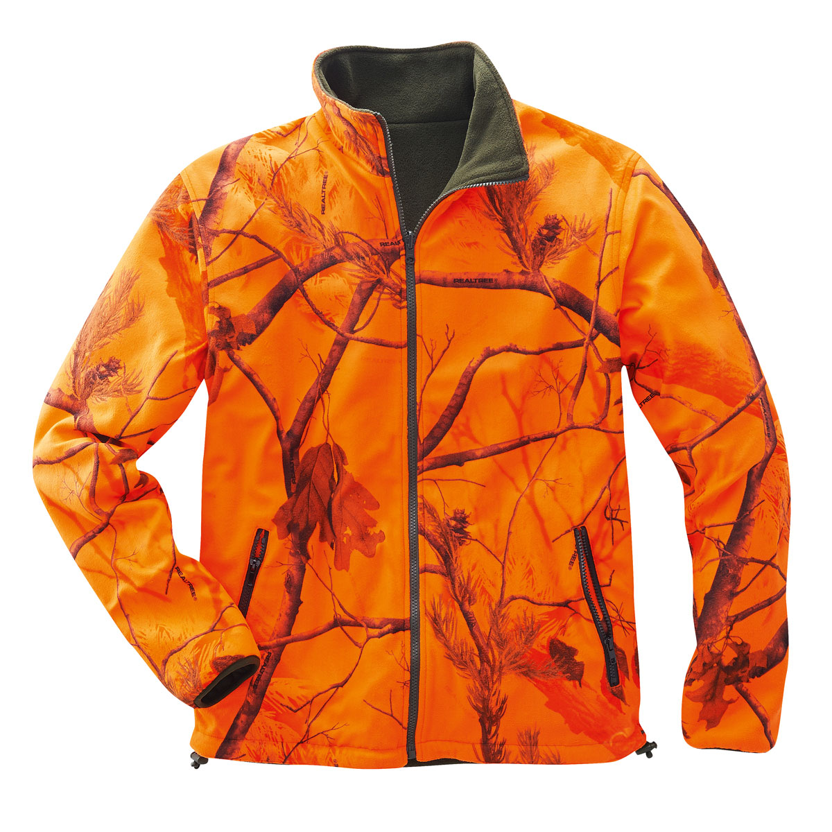 Fleece-Wendejacke Willow grün-orange Größe L