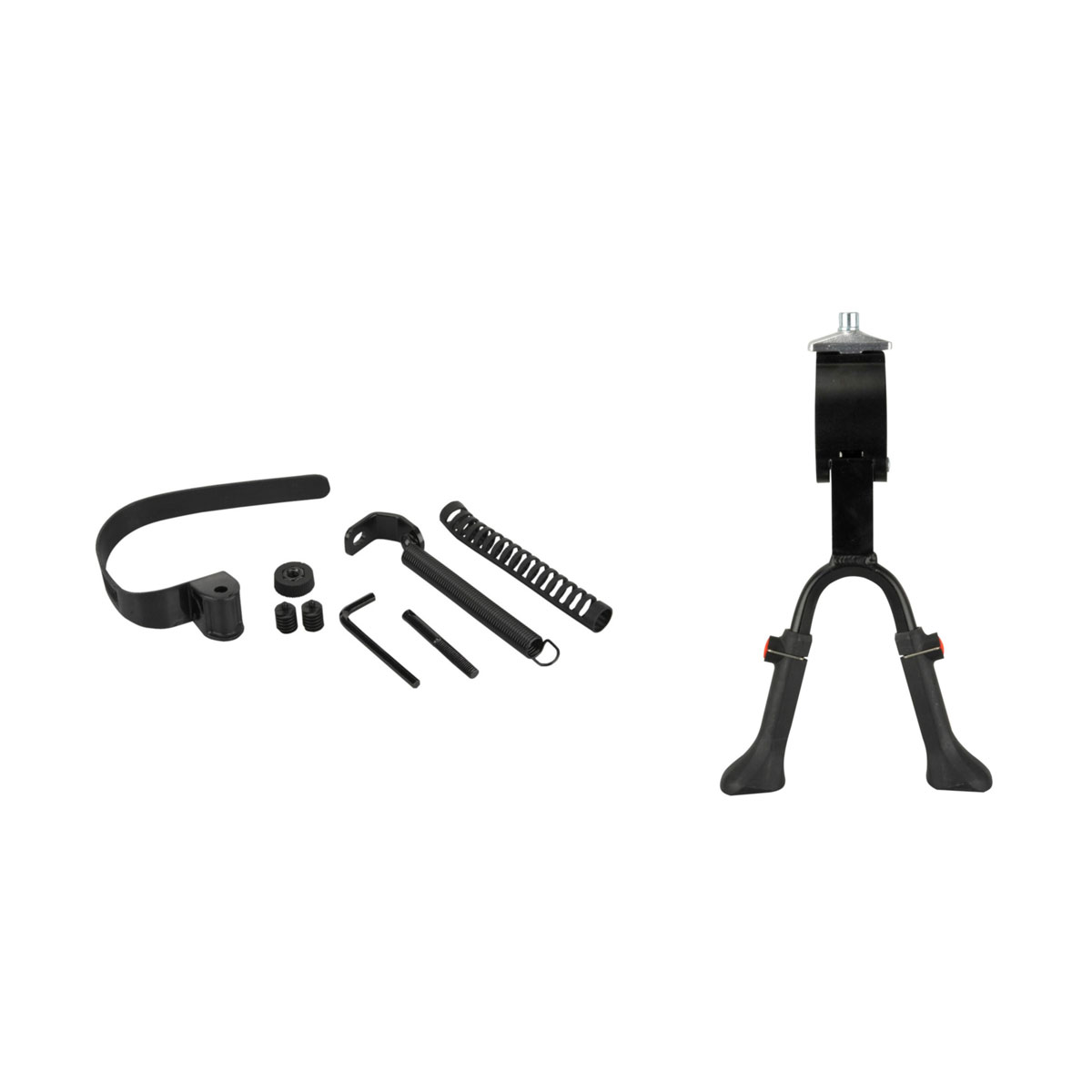 Fischer Bikes Zweibein-Ständer und Lenkungsdämpf 24-28 mm