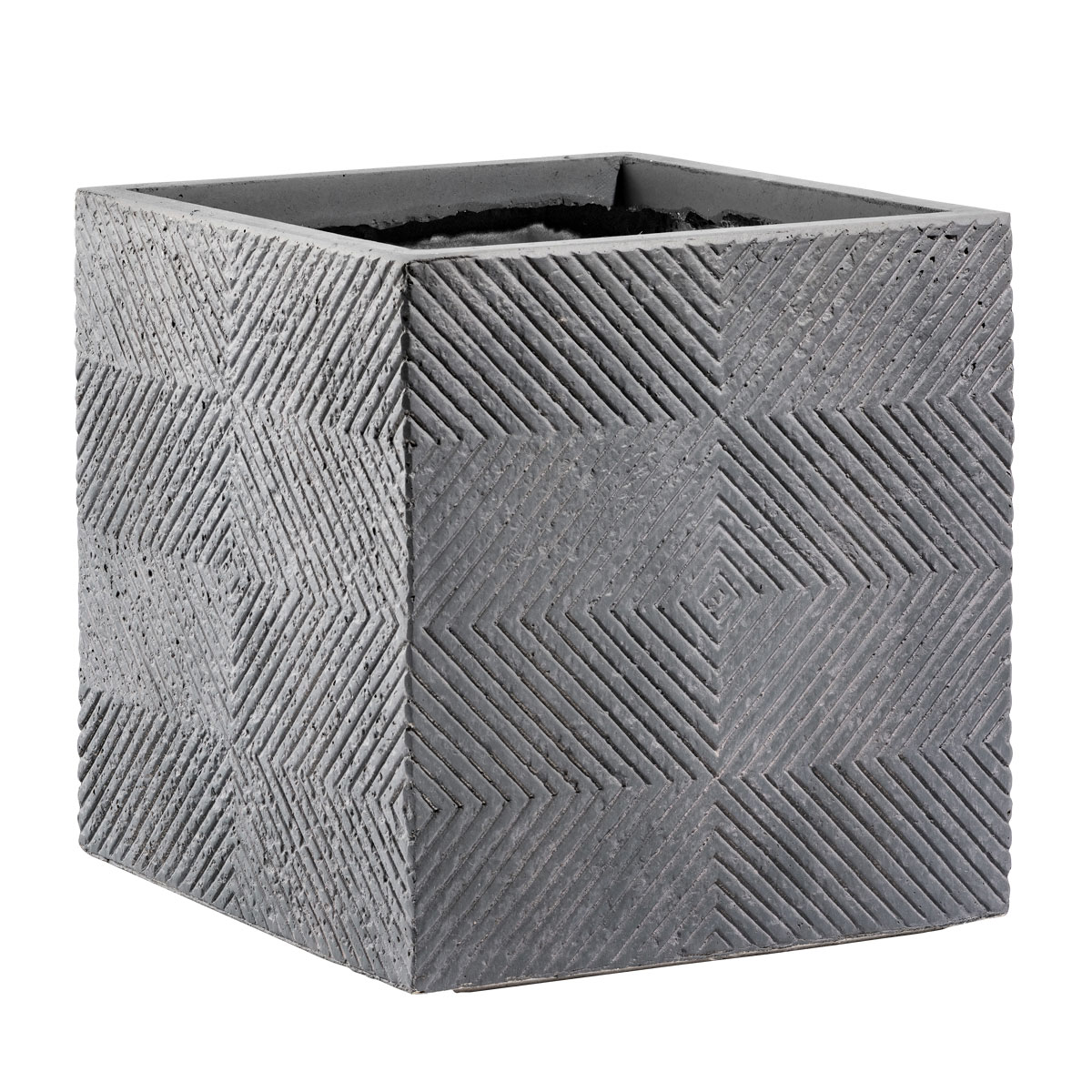 Haveson Pflanzkübel METROPOLIS XL 44 x 44 x 44 cm Fibreclay für außen