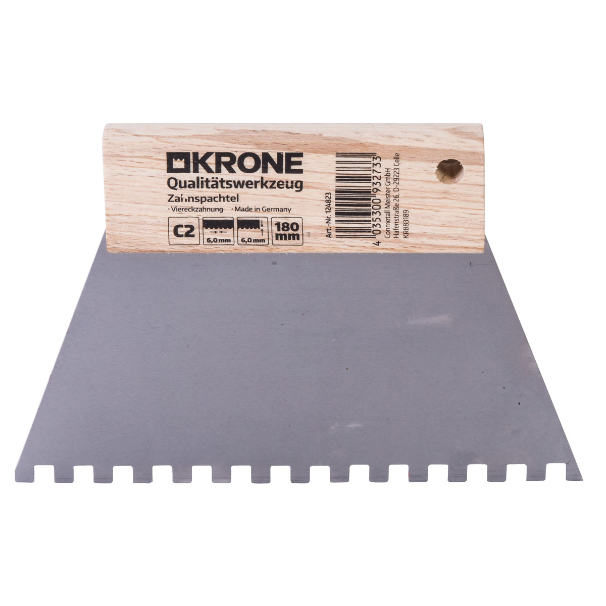 Krone  Zahnspachtel 180 mm C2 6,0 x 6,00mm Krone  Zahnspachtel 180 mm C2 6,0 x 6,00mm