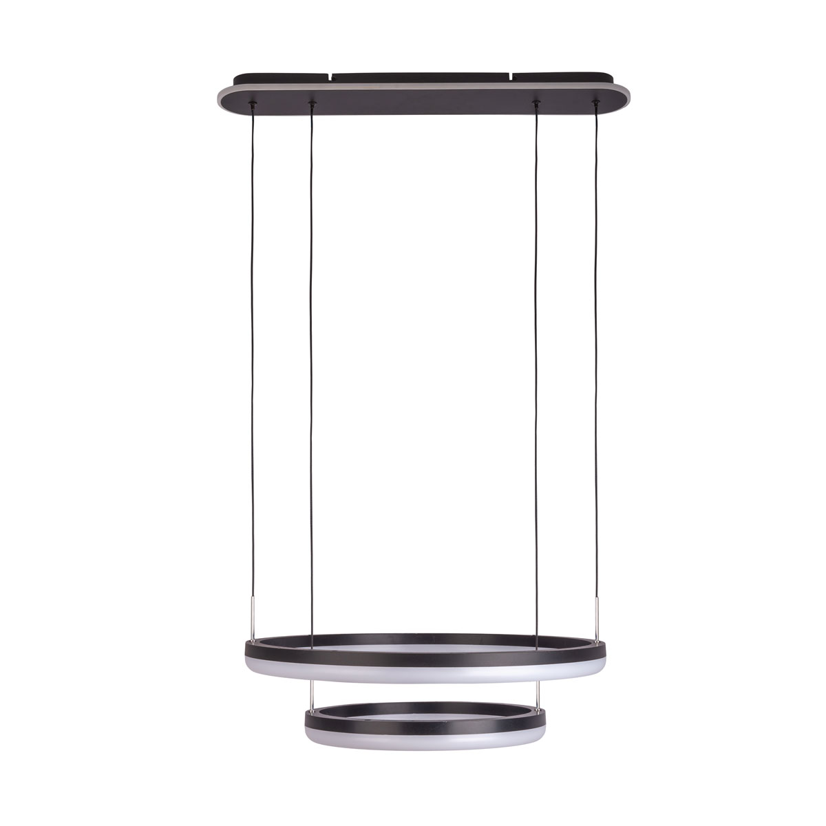 näve LED-Pendelleuchte Circulo schwarz dimmbar