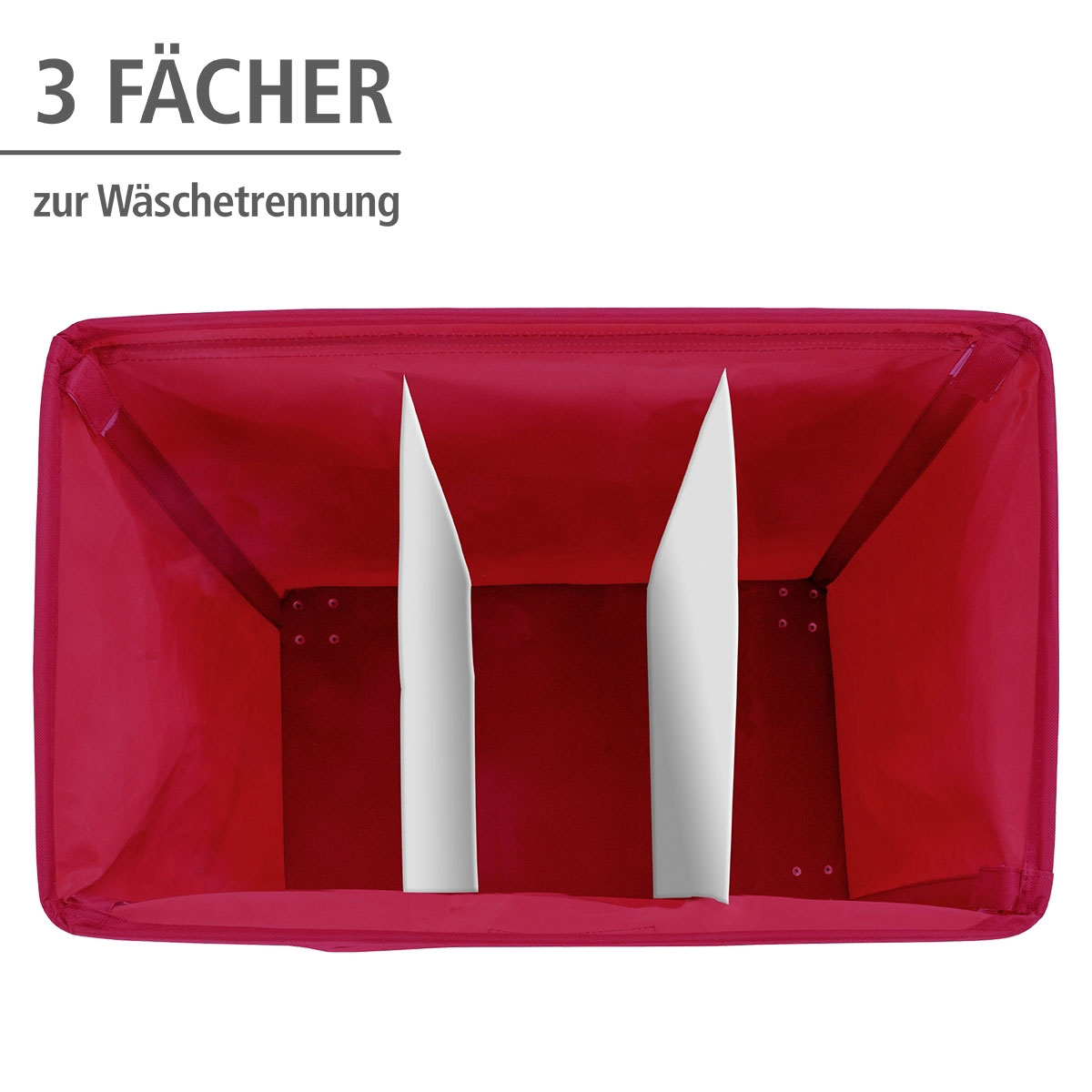 Wenko Wäschesammler Trivo Rot Wäschekorb 116 l | 516501