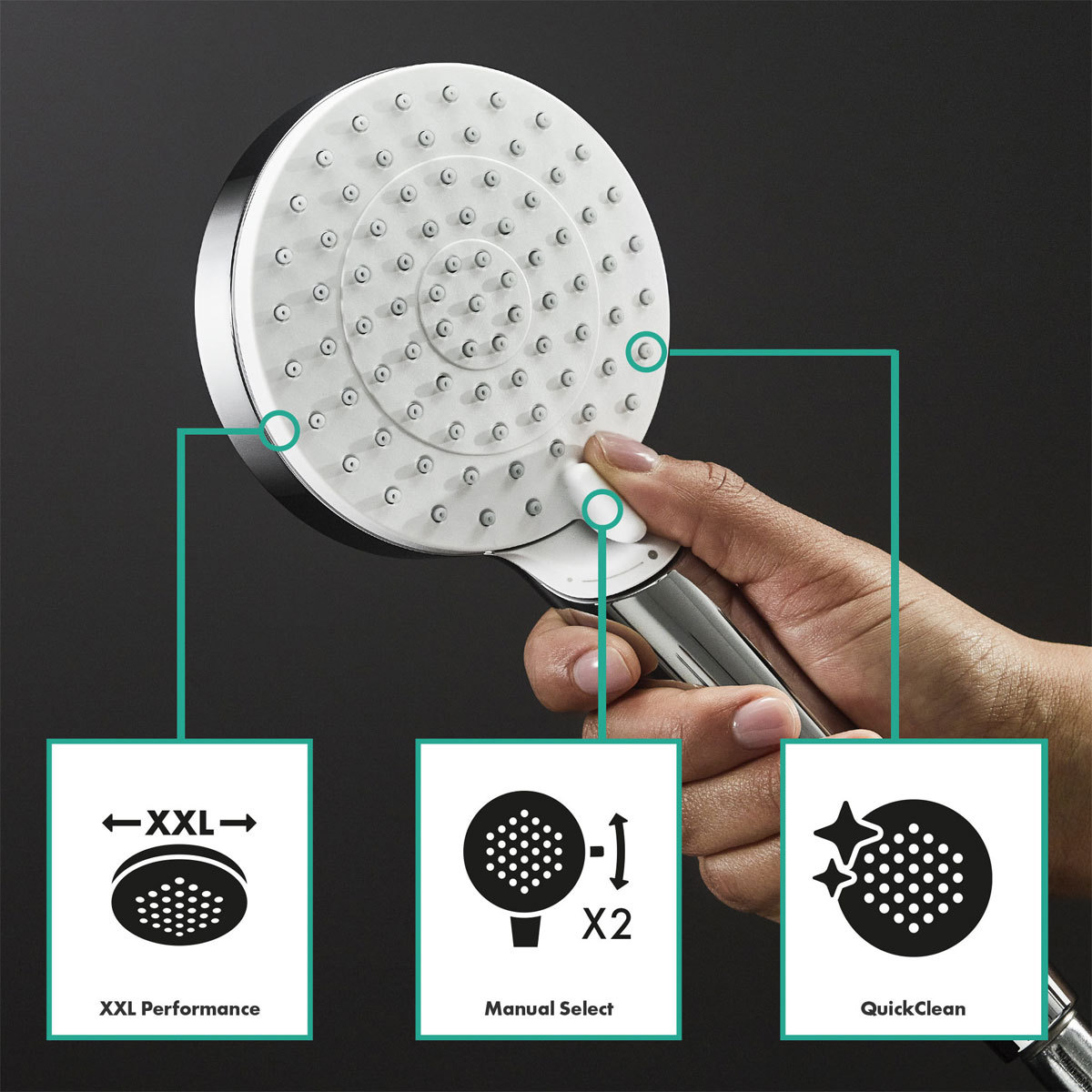 Hansgrohe Duschsystem Vernis Shape mit Thermostat chrom Bild 7