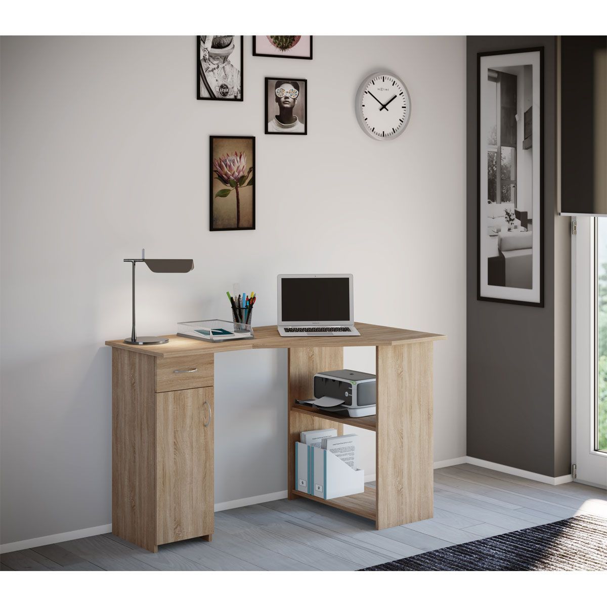 Eckschreibtisch Linzia Sonoma-Eiche Bild 3
